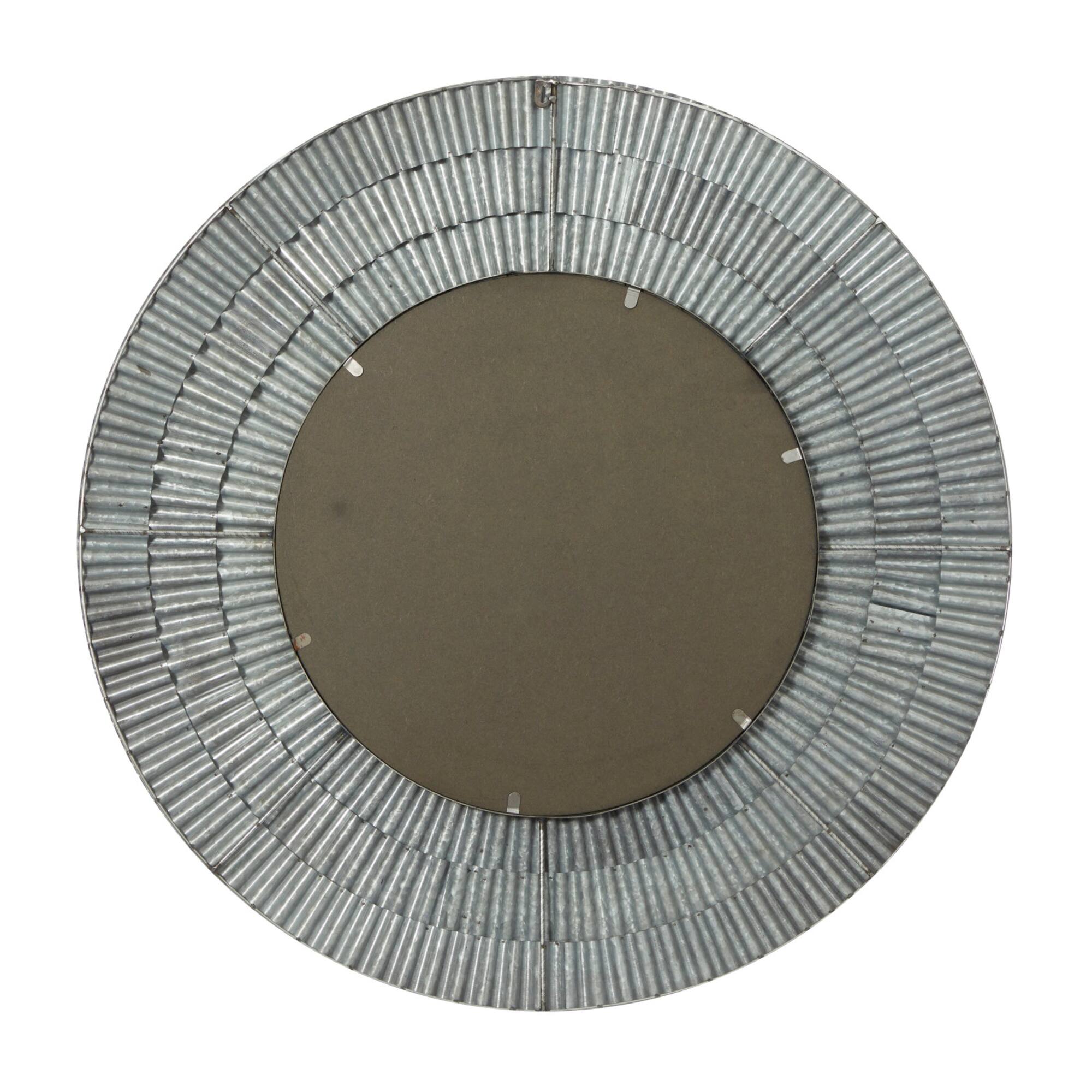 37'' Gray Farmhouse Metal Wall Mirror